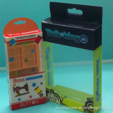 Clear Acetate Packaging Boxes with Perfect Printing, Packing for Headphone/Earphone Purpose